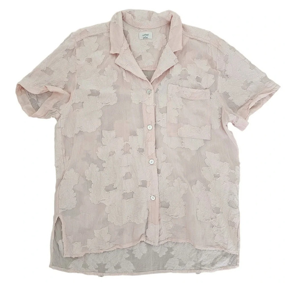 Aritzia Wilfred Atticus button-up shirt soft blush pink small - Picture 8 of 15